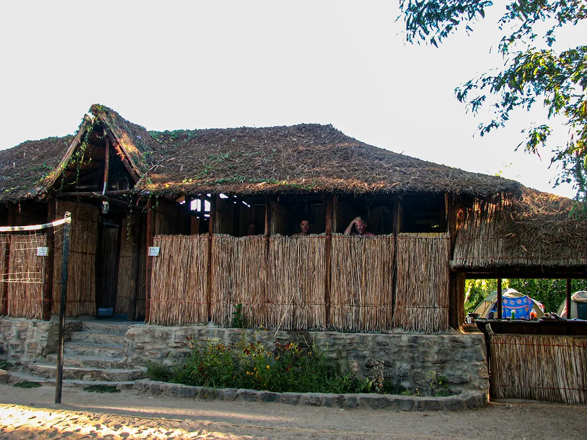 De douches bij Orange River campsite